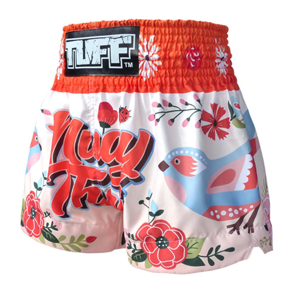 Quần Muay Thai Tuff Pastel Birds - Orange