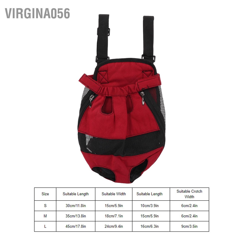 Virgina056 Balo đeo ngực cho thú cưng Có thể điều chỉnh được di động chó phía trước du lịch đi bộ đường dài Cắm trại rảnh tay