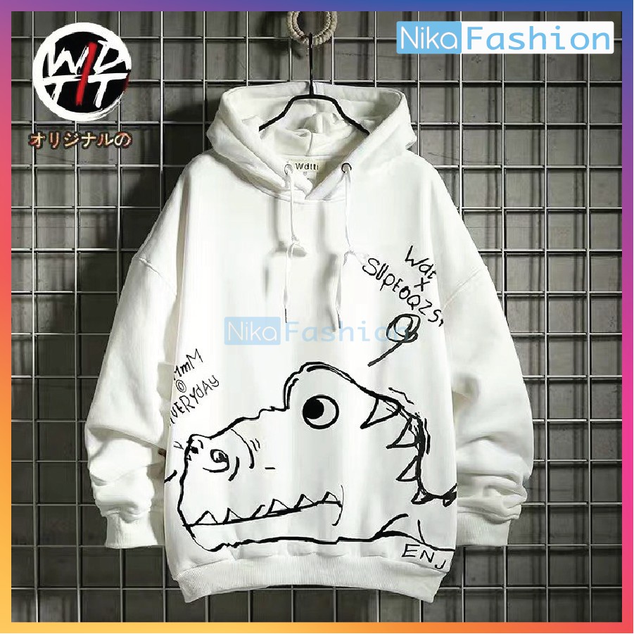 Nikafashion Áo Hoodie Nón Unisex Nam Nữ Chất Vải Nỉ Freesize 1 kích cỡ Form Dáng Rộng Dưới 65kg Mặc Đẹp K. L.O.N.G | BigBuy360 - bigbuy360.vn