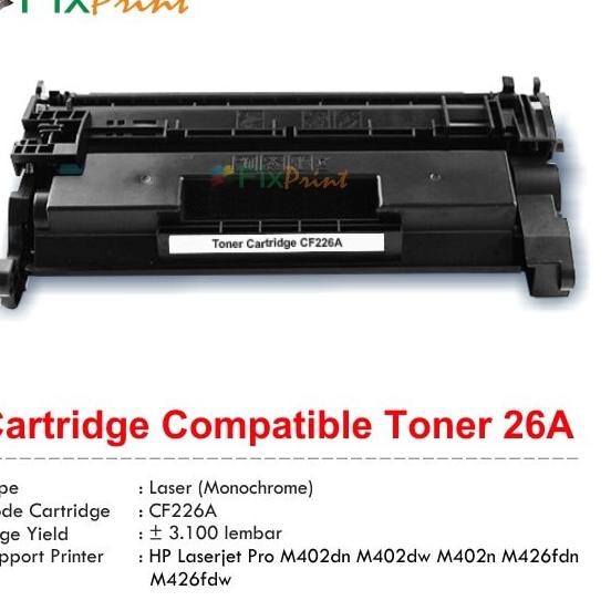 Hộp Mực In Tương Thích Với Hp Cf226A 26a, Hp Laserjet Pro M402 M426