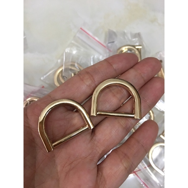 Phụ kiện túi xách: Khoen D hàng dày loại tốt