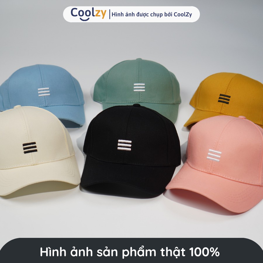 Mũ lưỡi trai ❤️ Nón kết thêu hình 3 gạch chất kaki cao cấp form unisex nam nữ N20