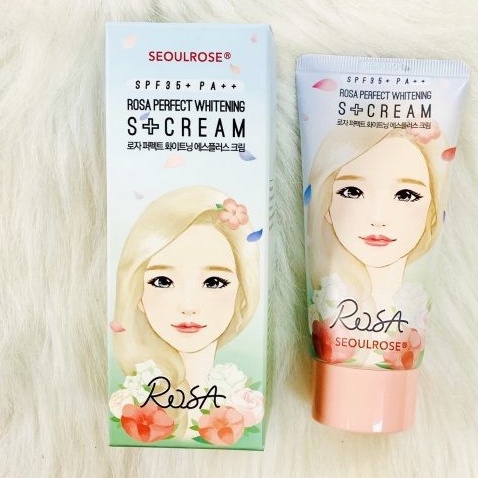 Kem Chống Nắng Trắng Da Seoulrose Rose Rosa Perfect Whitening S+ Cream SPF35+ PA++ 50ml