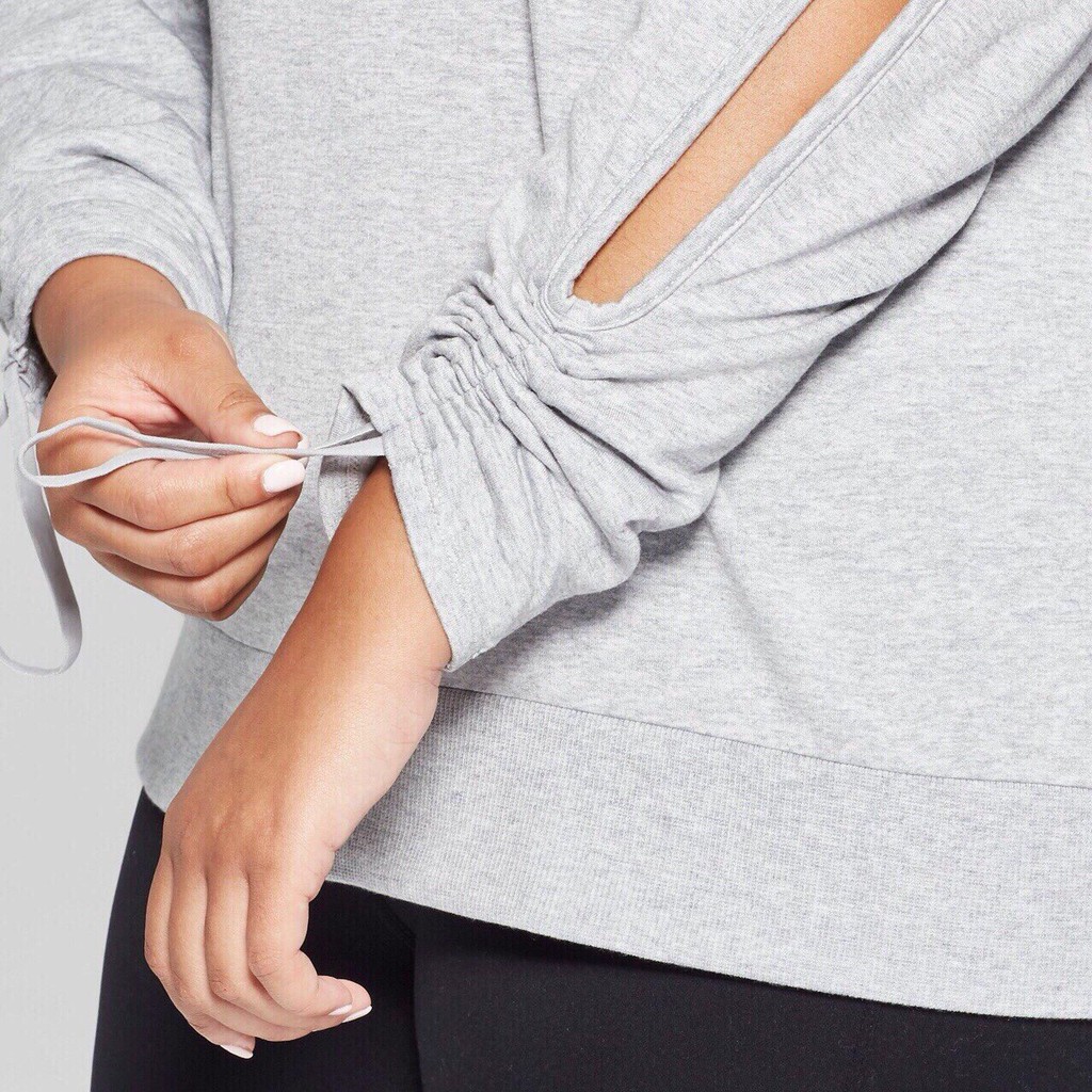 Áo thun hoodie cut-out xuất xịn