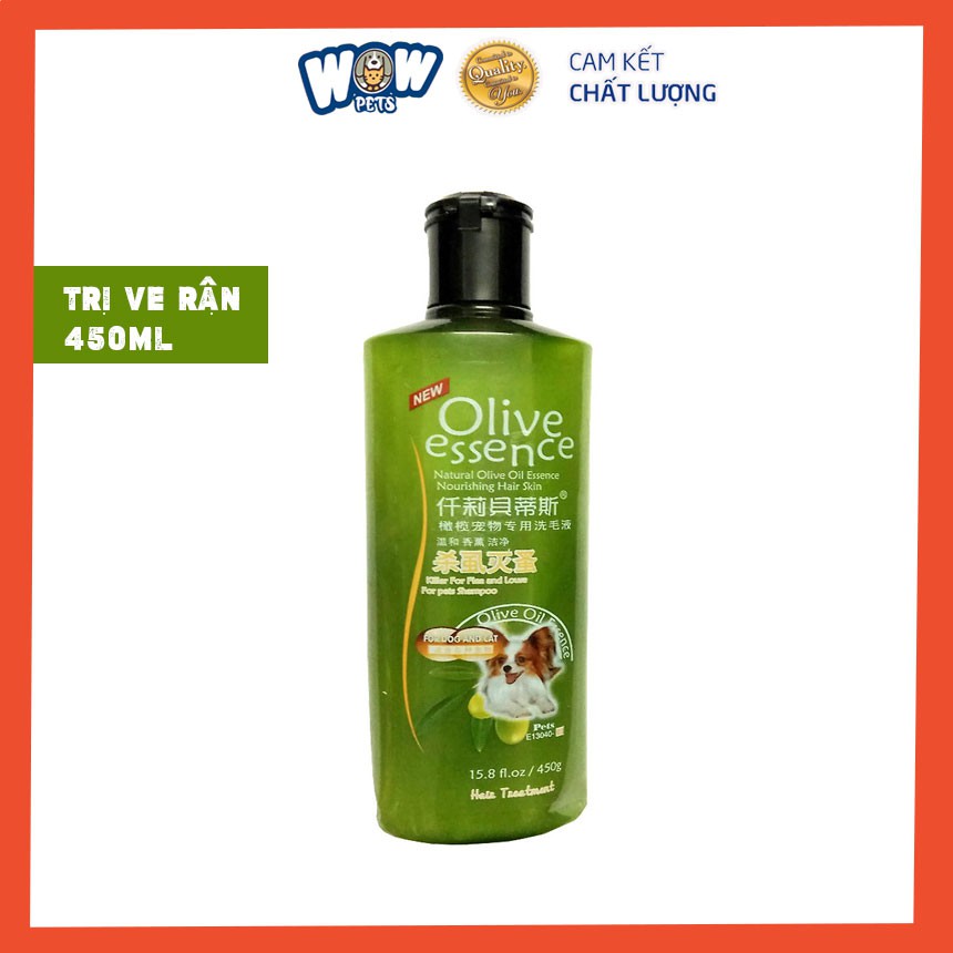 [W003] Sữa tắm Olive cho chó mèo wowpets dầu tắm chó mèo, Dưỡng lông, Khử mùi, ve rận