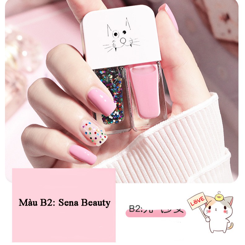 Set 2 Chai Sơn Móng Tay Nhũ Lì Fairy's Gift 6ML,Màu Sắc Đa Dạng,Đẹp Mê Li