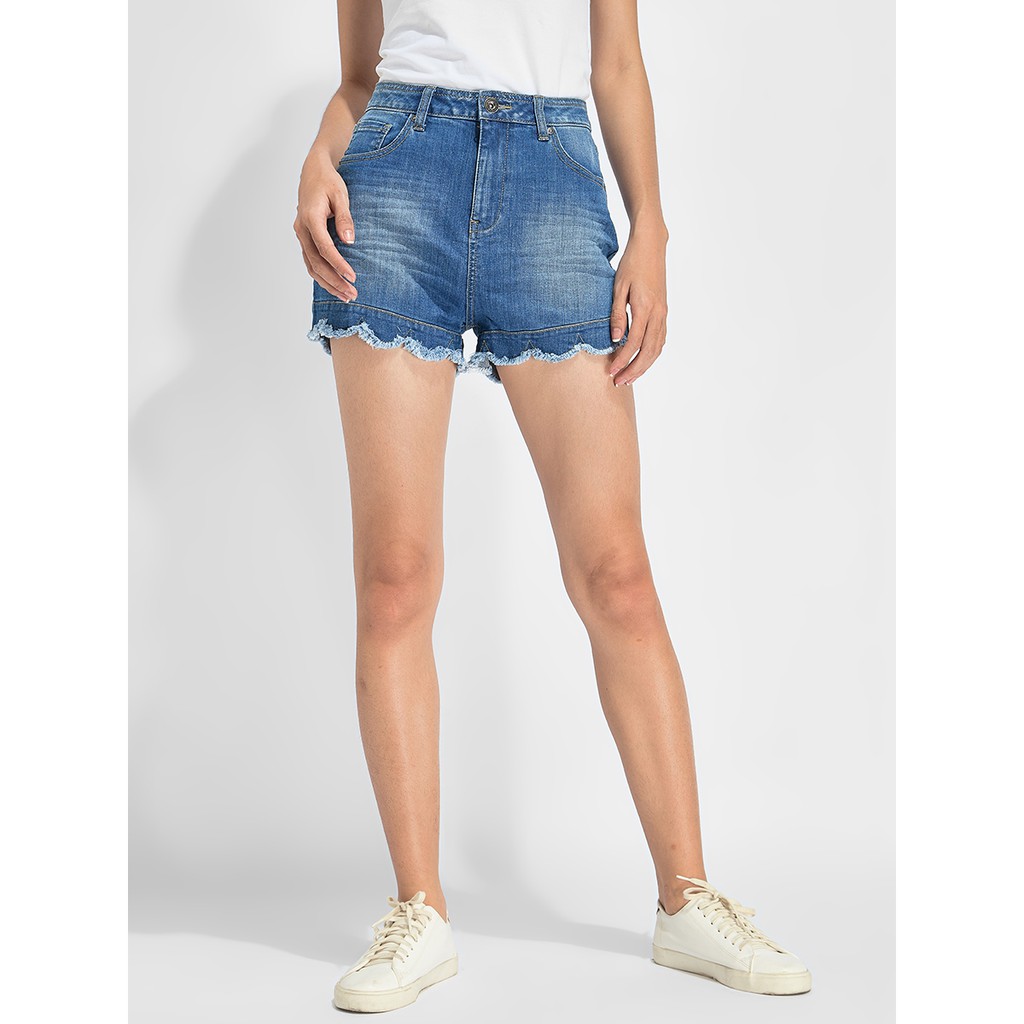 Quần short jeans nữ thời trang MESSIJEANS SJW-728-18 | Shopee Việt Nam