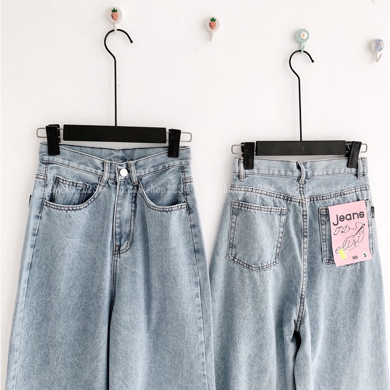 Quần Ống Rộng Suông Nữ Lưng Cao Vải Jeans Rách Gối Mã 3047 - Nabishop1234 (ẢNH THẬT KÈM VIDEO) | BigBuy360 - bigbuy360.vn