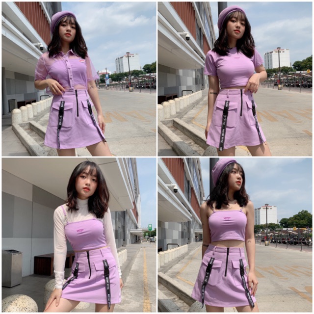Chân váy chữ A Natthy Skirt 7 tím