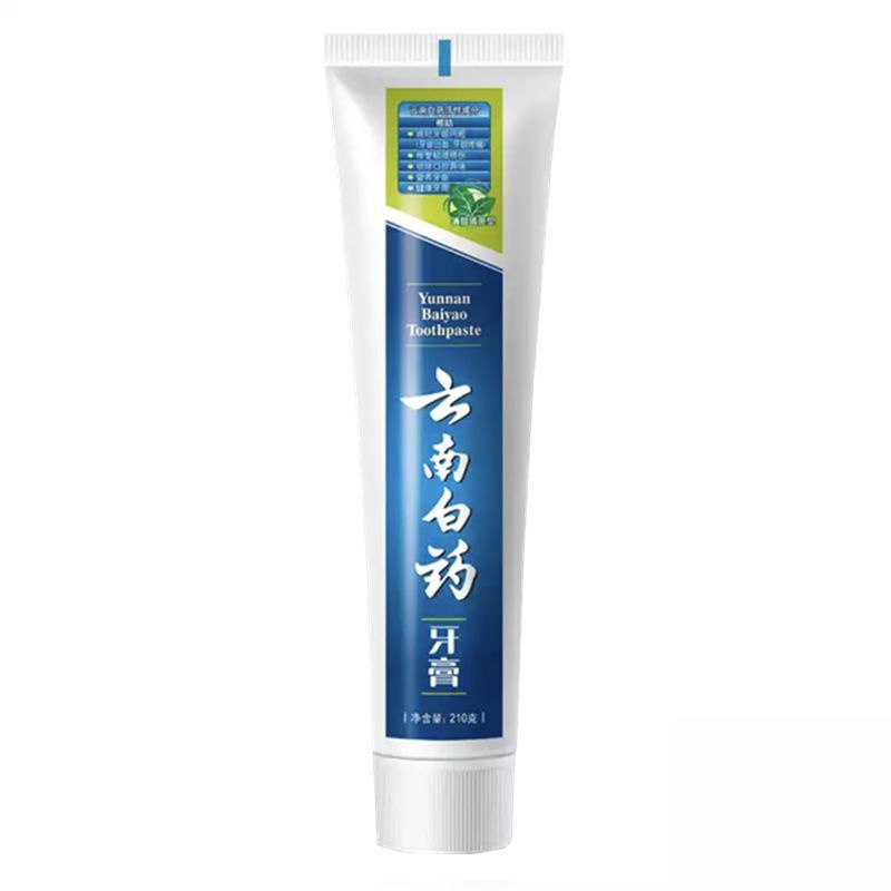 ┅✥Vân Nam Baiyao Mint Toothpaste Spearmint Whitening Fresh Breath Cải thiện Chảy máu nướu răng Gói Gia đình Giá cả phải