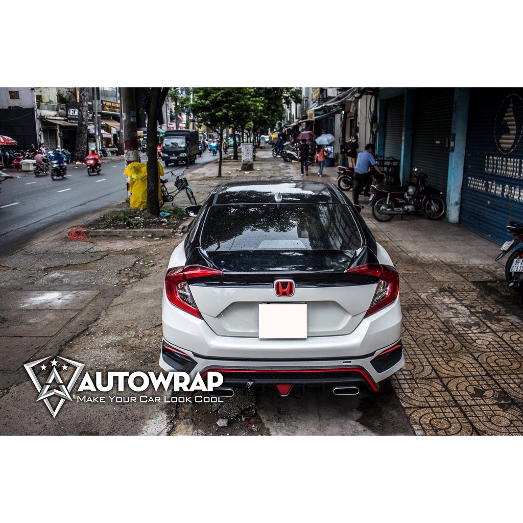 Tem họa tiết xe Civic Sportmind - Tem họa tiết ô tô Honda, tem dán sườn xe thể thao