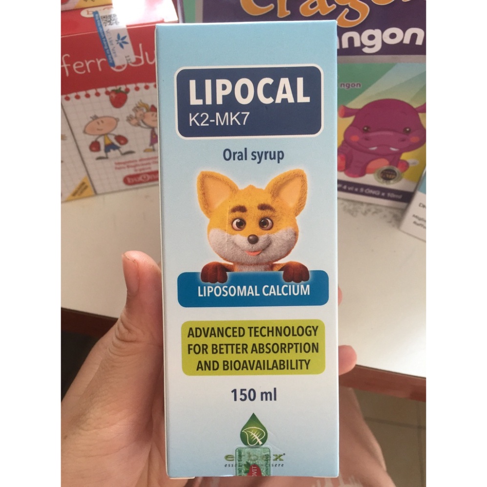 LIPOCAL K2-MK7 - Bổ Sung Canxi,Hỗ Trợ Mọc Răng,Phát Triển Chiều Cao
