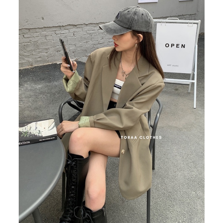 Blazer vest Xám rêu B05