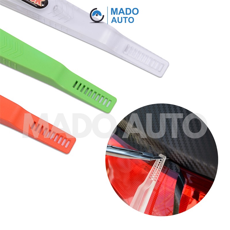 Bộ 3 dụng cụ nhựa dán Decal xe ô tô có nam châm, có hộp nhựa MADO FB3