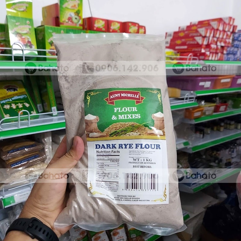 Bột mì đen nguyên cám  Aunt Michelle gói 1kg