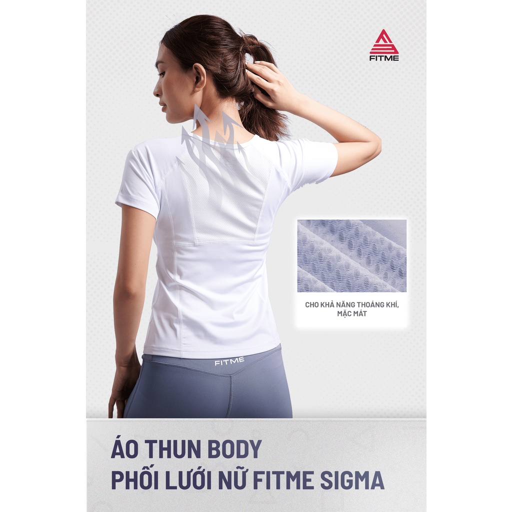 Bộ đồ tập gym nữ Fitme áo thể thao Sigma, quần legging dài form body nâng mông cao cấp