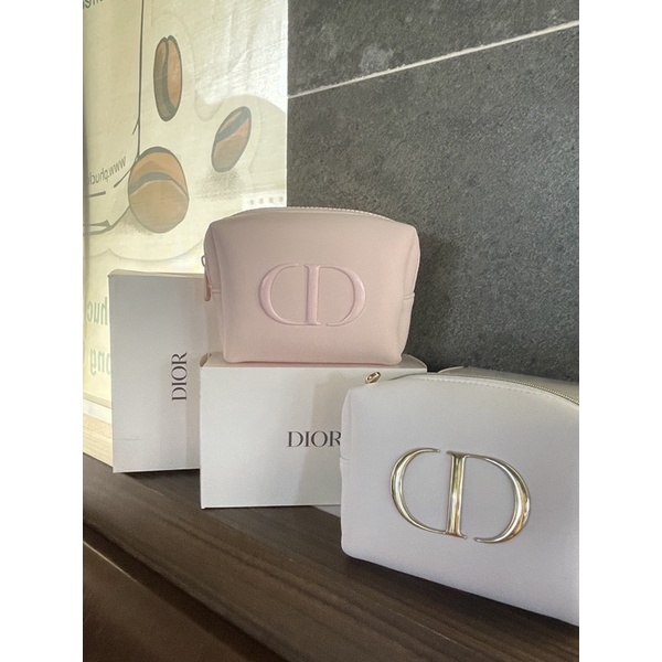 Túi đựng mỹ phẩm Dior Gift màu hồng ,trắng unbox