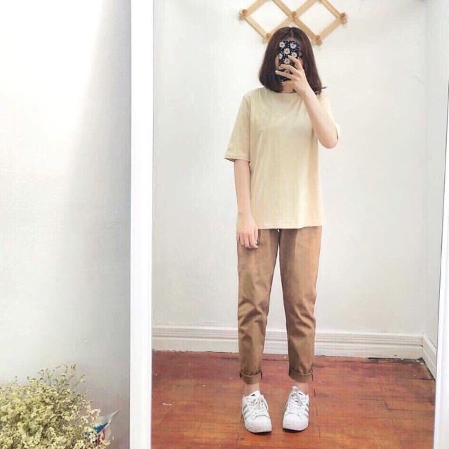 Quần kaki ống suôn trơn- kèm ảnh thật | BigBuy360 - bigbuy360.vn