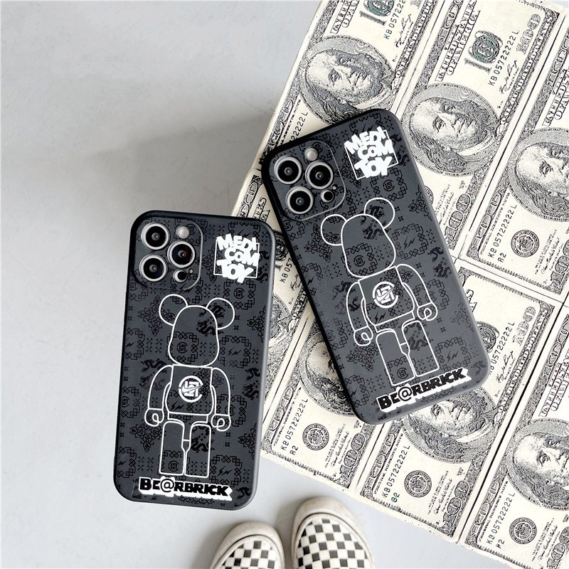 Ốp Lưng Iphone Cạnh Vuông, Bảo Vệ Camera In Hình Gấu Kaws ip 7Plus,8Plus,x,xs,xsmax,11,11promax,12,12promax,13,13promax