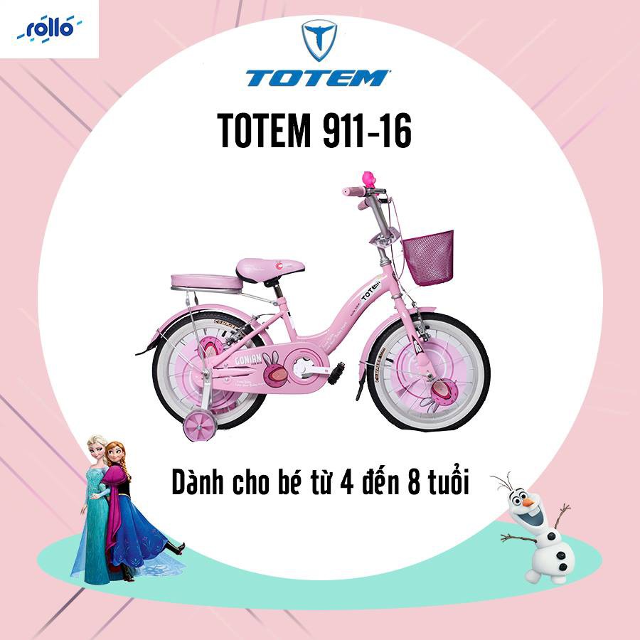 (Chính hãng) XE ĐẠP TRẺ EM TOTEM 911-16 cho bé 4-8 tuổi