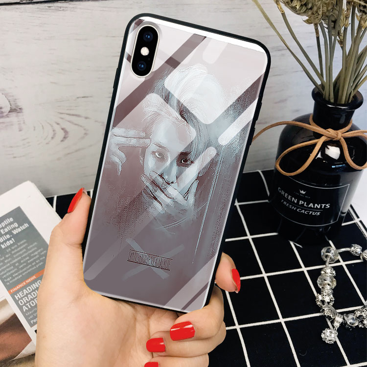 Ốp Lưng Kính Cường Lực Iphone In Hình BTS Rap Monster 11 NIXON Cho Iphone 11/11Pro/11Pro Max Xr Xs Xs Max/6 7 8 Plus Se