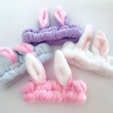 Băng đô rửa mặt, trang điểm hình tai thỏ dễ thương Store4girls