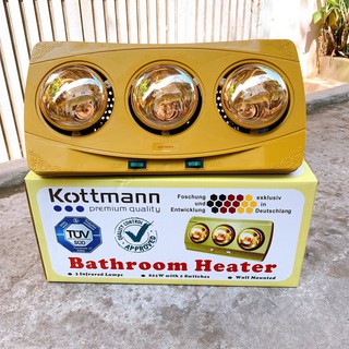 Đèn Sưởi Nhà Tắm Kottman KOT-H3B Chính Hãng - Mẫu 3 Bóng Hồng Ngoại