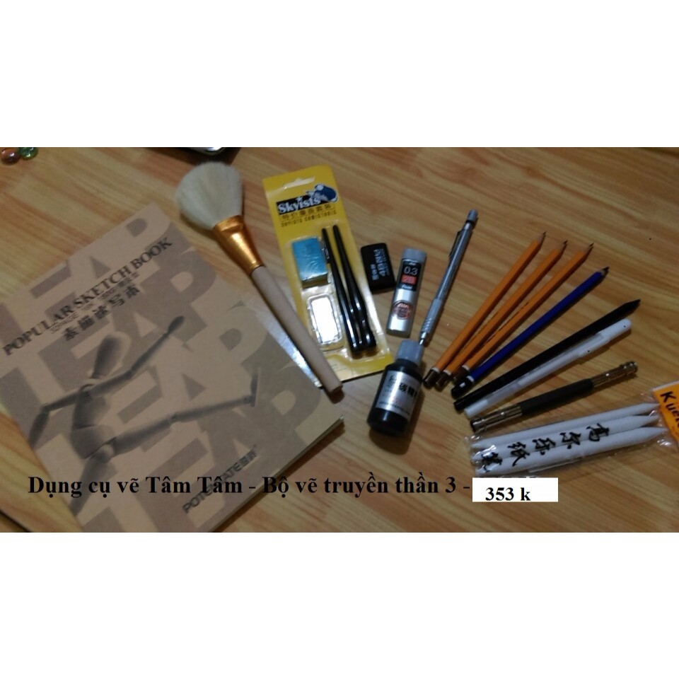 [ TÂM TÂM ]-Bộ dụng cụ vẽ truyền thần, vẽ truyện tranh số 3-