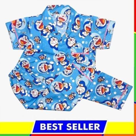 Bộ Đồ Ngủ Pijama Họa Tiết Doraemon Đáng Yêu Cho Bé 6-12 Yrs (44)