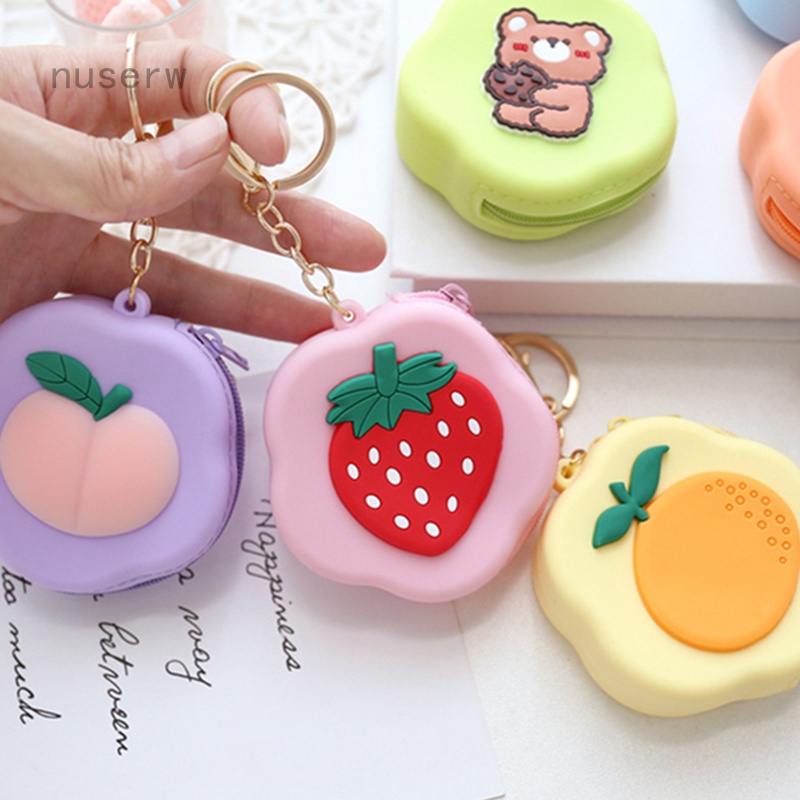 Túi đựng tiền xu mini dễ thương có gắn móc chìa khóa tiện lợi