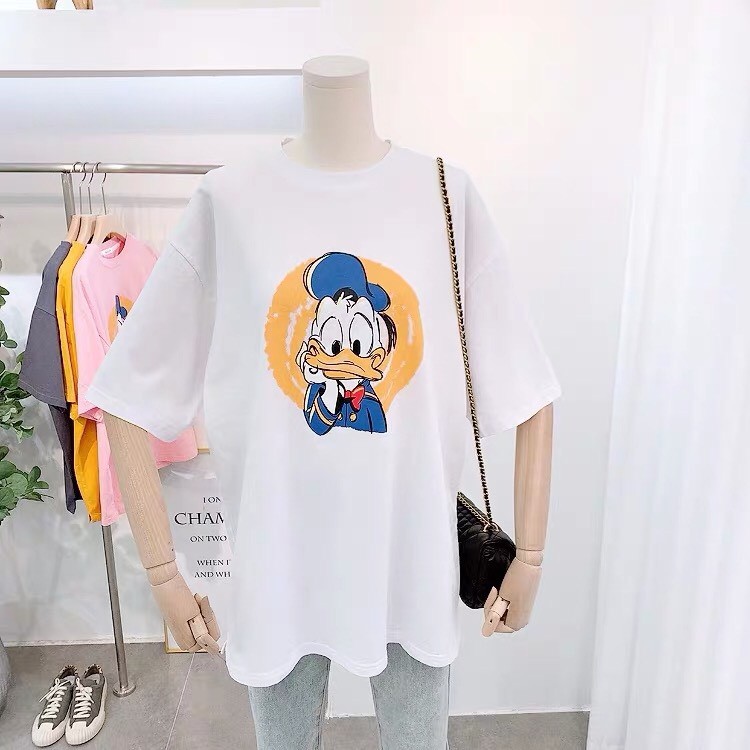 [Mẫu Mới Hàng Quảng Châu] Áo Phông Ngắn Tay Unisex Donald Ngộ Nghĩnh