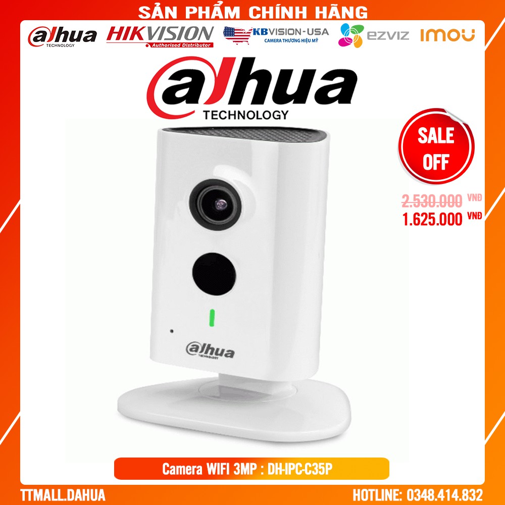 Camera IP Wifi Dahua IPC-C35P (3.0 Megapixel) - Bảo Hành Chính Hãng 2 Năm