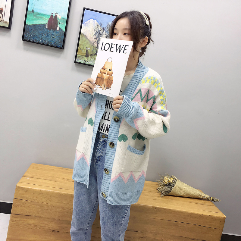 Áo Khoác Cardigan Dài Dáng Rộng Chất Dày Dặn Thời Trang Mùa Thu Cho Nữ