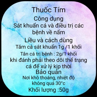 Thuốc Tím Phòng Trị Bệnh Cho Cá