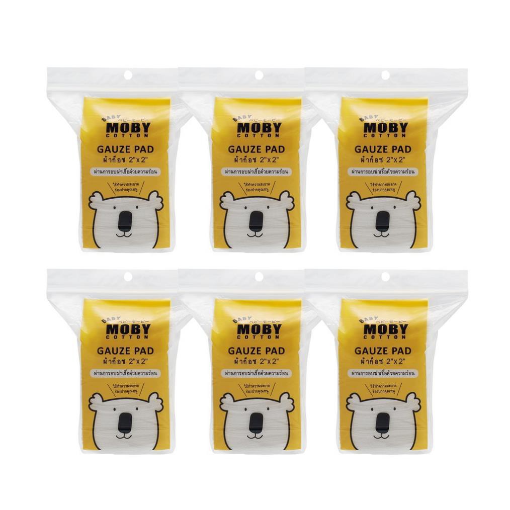 Combo 06 Gói gạc rơ lưỡi Moby (50 miếng/gói) T1122