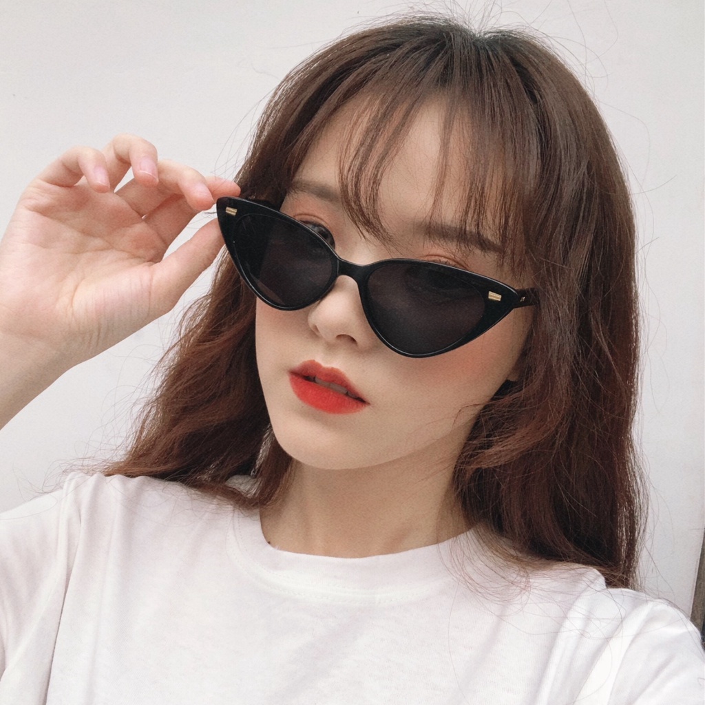 Kính mát gọng mắt mèo chống tia UV400 kiểu dáng sang trọng hợp thời trang