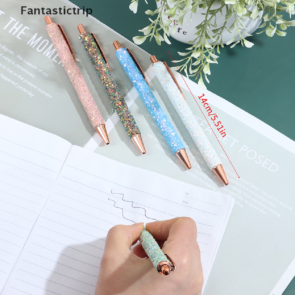 Bút Bi Mực Đen Ngòi 0.5mm Lấp Lánh