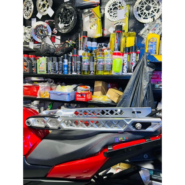 Gấp nhôm CNC ANODE Mẫu V2 giành cho satria - raider fi gắn như zin tặng kèm cốt saylaya +  pass tăng sên + cao su gấp