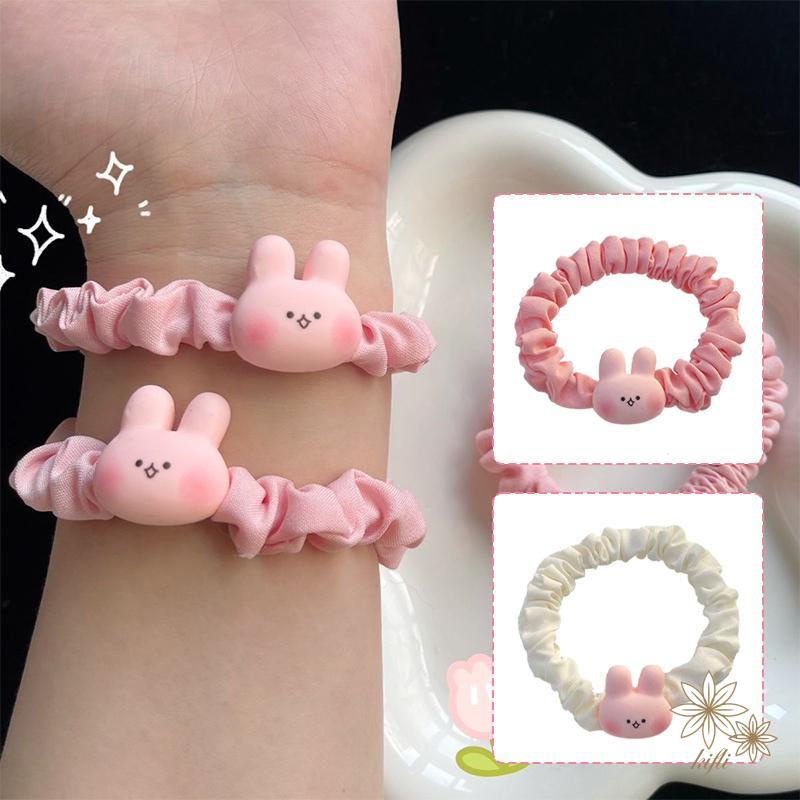 Dây Cột Tóc Cao Su Co Giãn Hình Thỏ Dễ Thương Cho Nữ