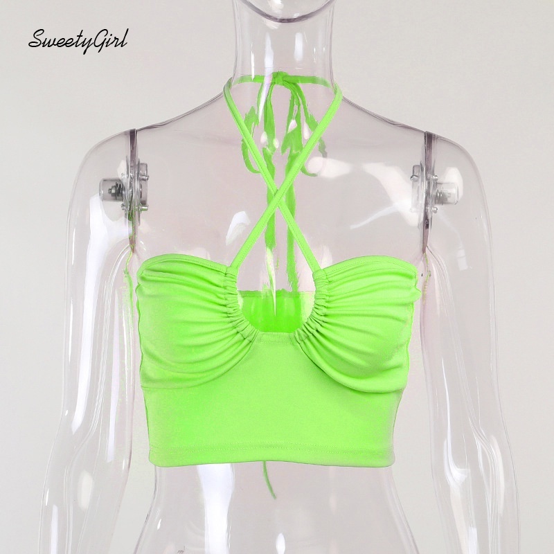 Áo Tank Top Hở Lưng Màu Trơn Thời Trang Quyến Rũ Cho Nữ