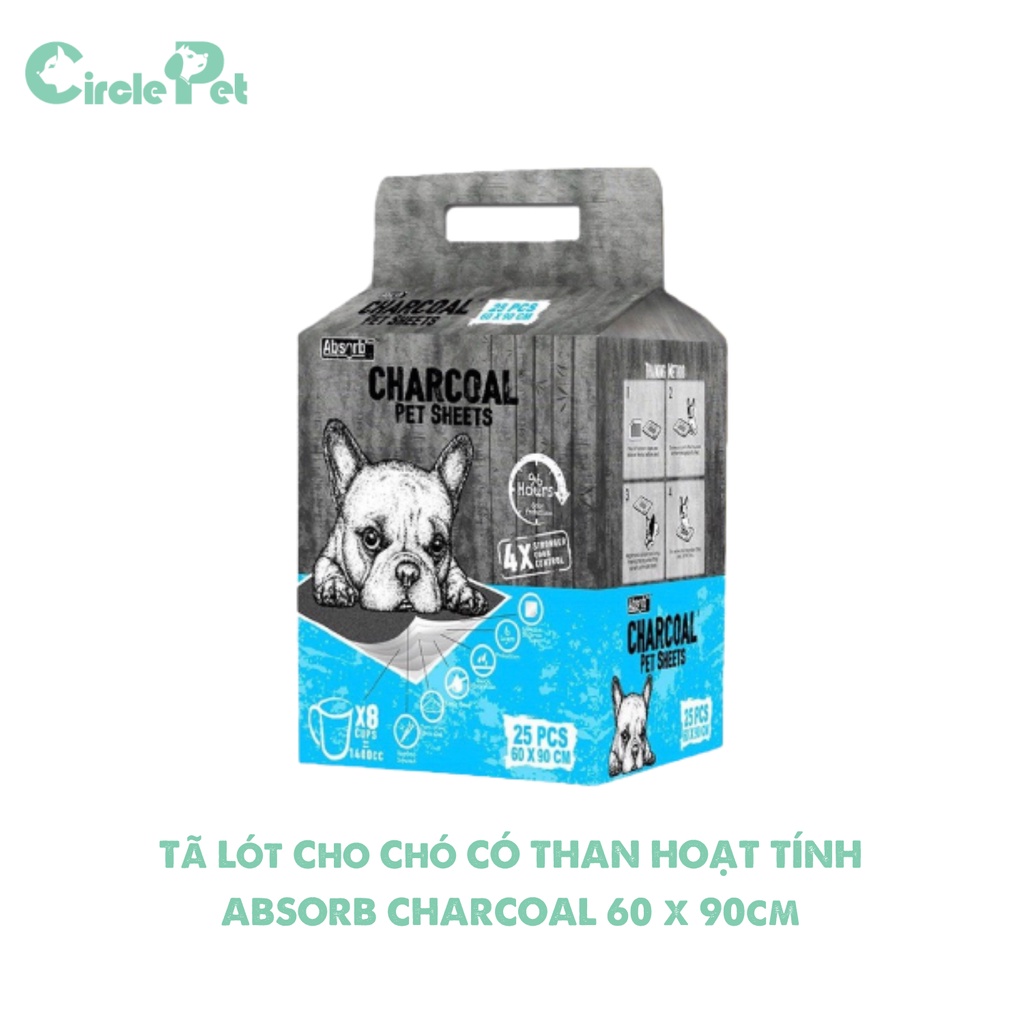 Tấm Tã Lót Vệ Sinh Cho Chó Có Chứa Than Hoạt Tính CHARCOAL BLUE - Circle Pet