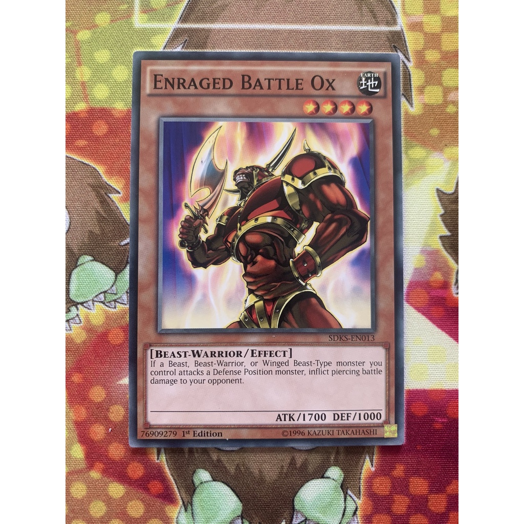 Thẻ Bài Yugioh Monster Enraged Battle Ox - SDKS-EN013 - Common
