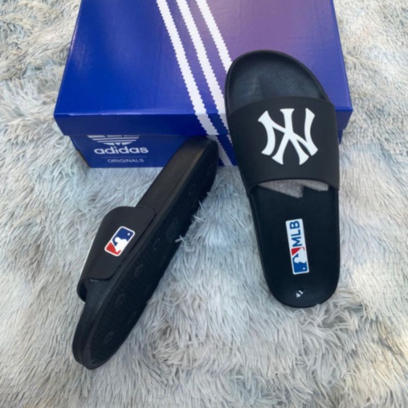 Dép nam quai ngang mlb trắng đế chống trơn trượt size 38_43