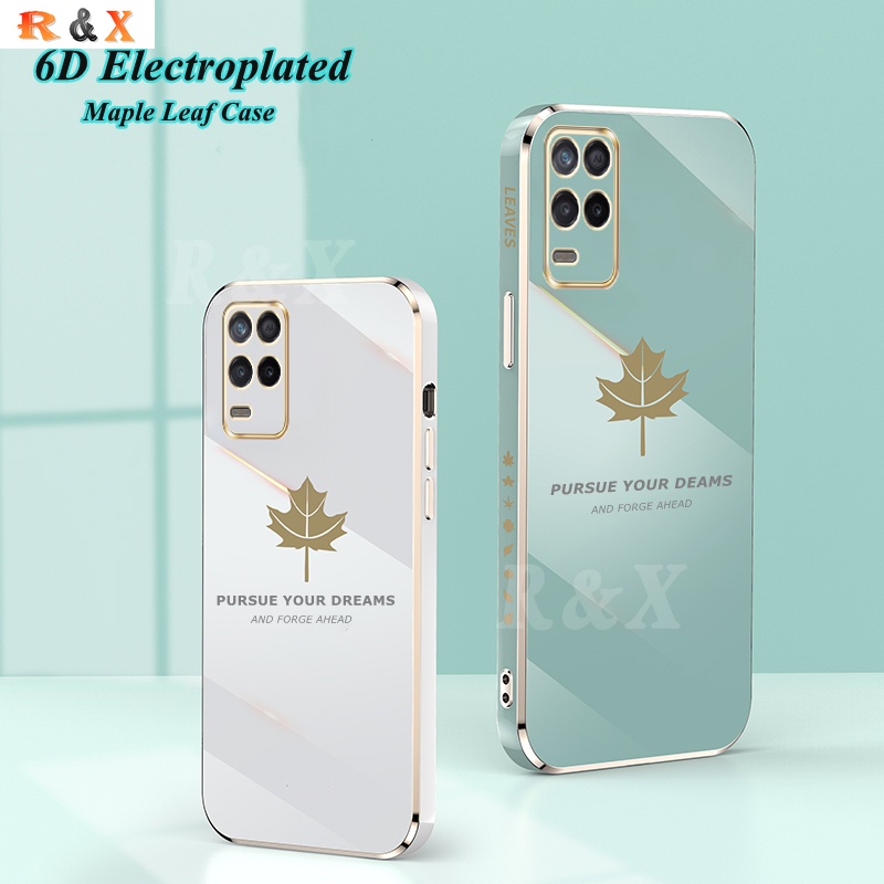 Ốp điện thoại silicon mạ điện 6D thời thượng cho OPPO A54 A16 A15 A15S A94 A53 A3S A5S A9 A7 A12 A52 A92 RENO 6 5G