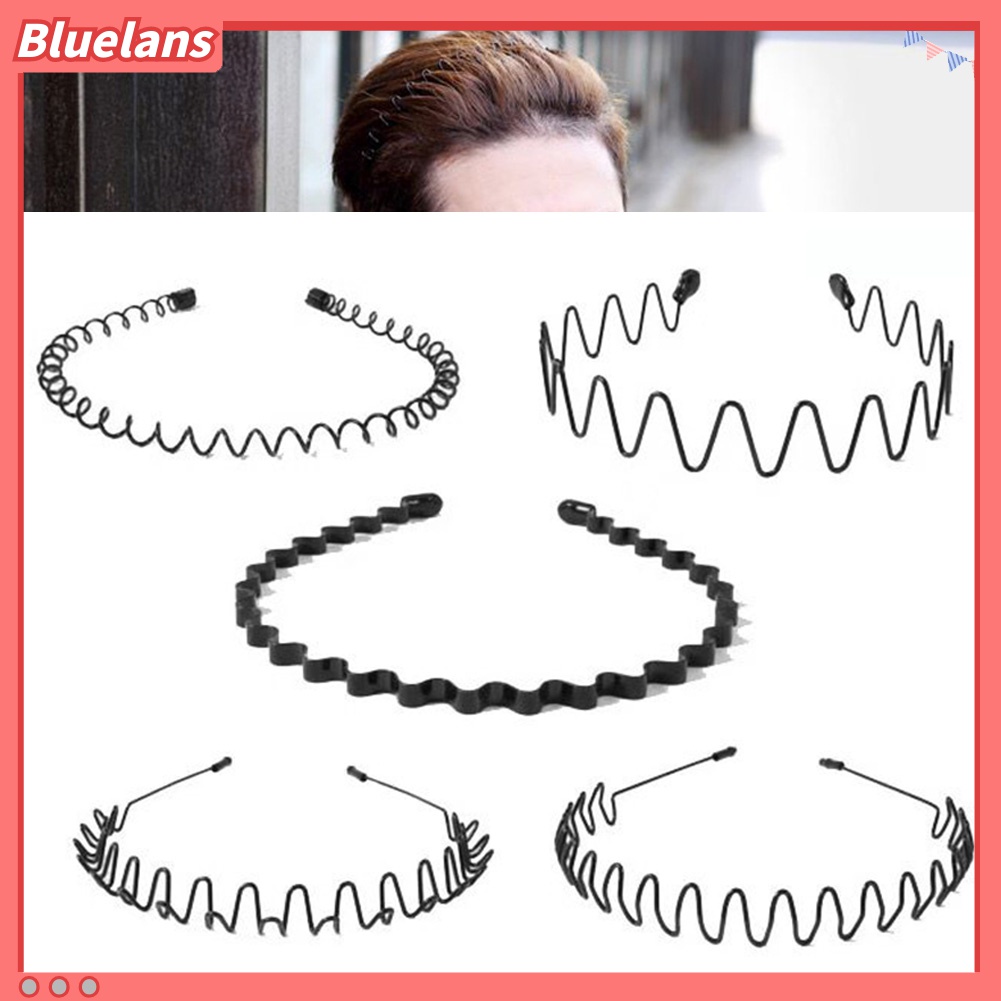 Băng đô cài tóc màu đen trơn thiết kế thời trang đơn giản cho nam