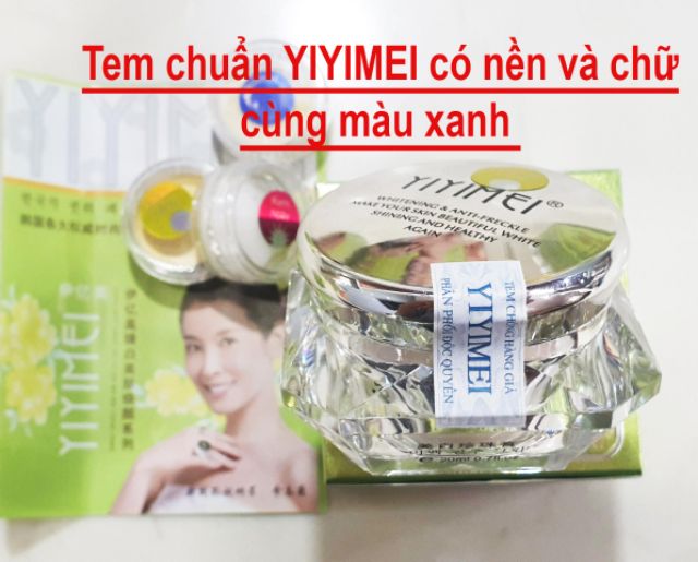 Kem ngày Yiyimei, làm sạch nám tàn nhang và dưỡng trắng da, mỹ phẩm Yiyimei.