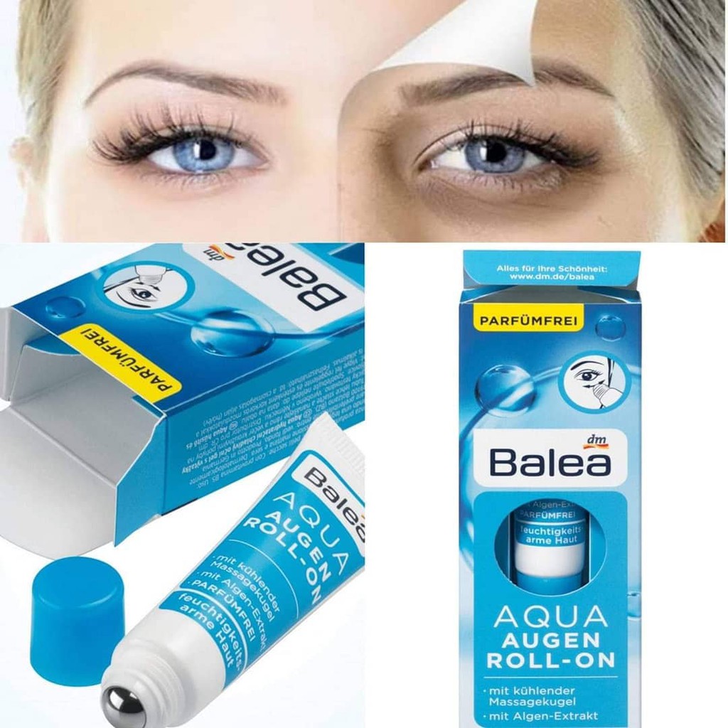 [ HÀNG ĐỨC ] Kem DƯỠNG MẮT Balea Aqua Augen Roll-on (15 ml) DẠNG BI LĂN 🇩🇪🇩🇪