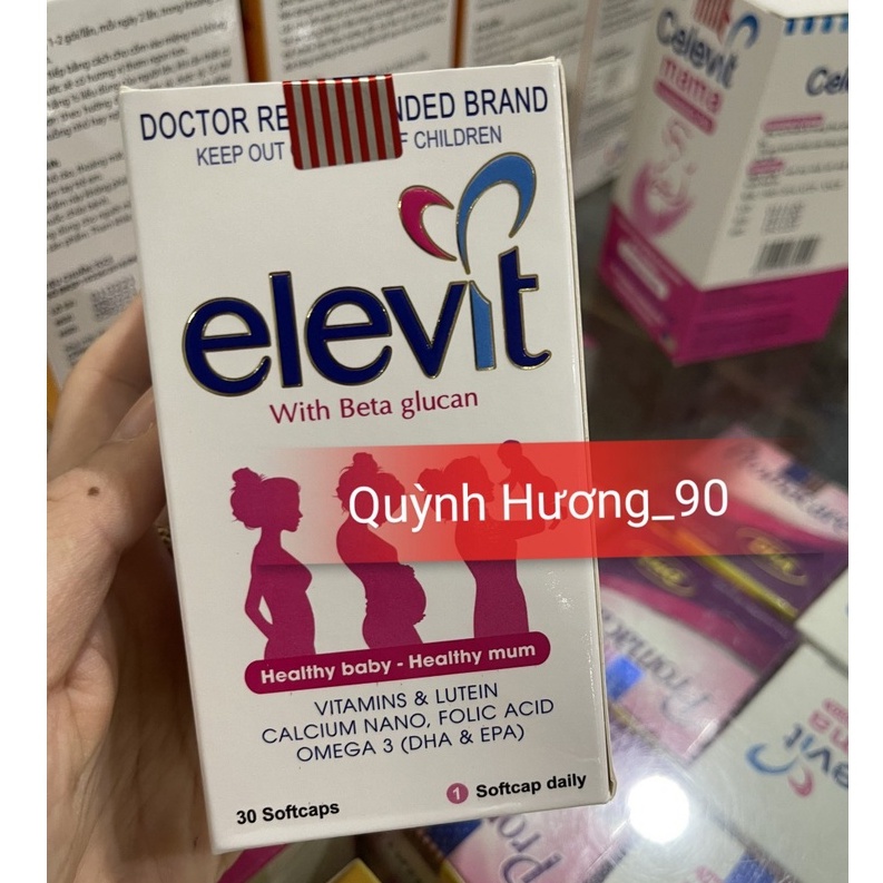 Viên uống ELEVIT With Beta glucan lọ 30 viên bổ sung dưỡng chất thiết yếu cho bà bầu