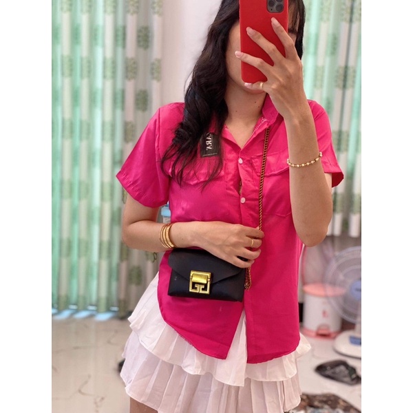 Áo sơmi lụa túi hộp 💥