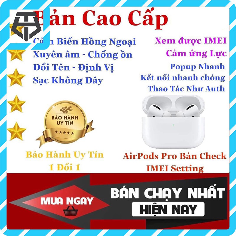 Tai Nghe Airpod Pro Chống Ồn ANC 35db - Bản Cao Cấp - Bảo Hành 3 Tháng - Chip chuẩn Louda 1562A | BigBuy360 - bigbuy360.vn